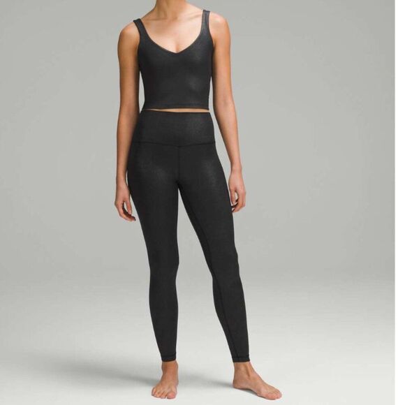 Lululemon Align Ribbed High-Rise Legging 28" Shine Sz 4 2024 Style - Picture 2 of 12